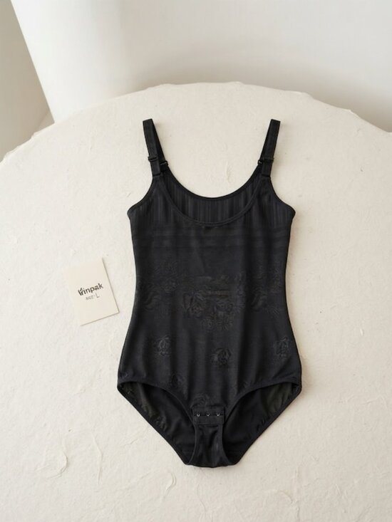 Winpak Other - Winpak Bodysuit Shapewear Bodysuit Compression Floral Black Large